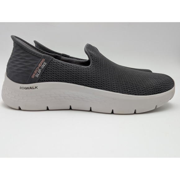 Skechers Shoes - Skechers GoWalk Slip-ins Womens 8 Charcoal Grey Hands Free Walking Shoes 124963W